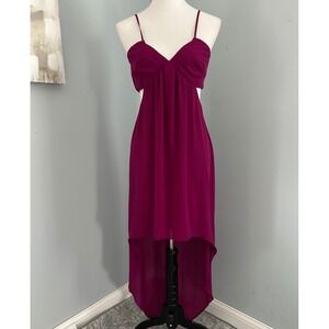Express Women's Party Dress Magenta Sleeveless Cutout Hi-Lo Cocktail‎ Size 6
